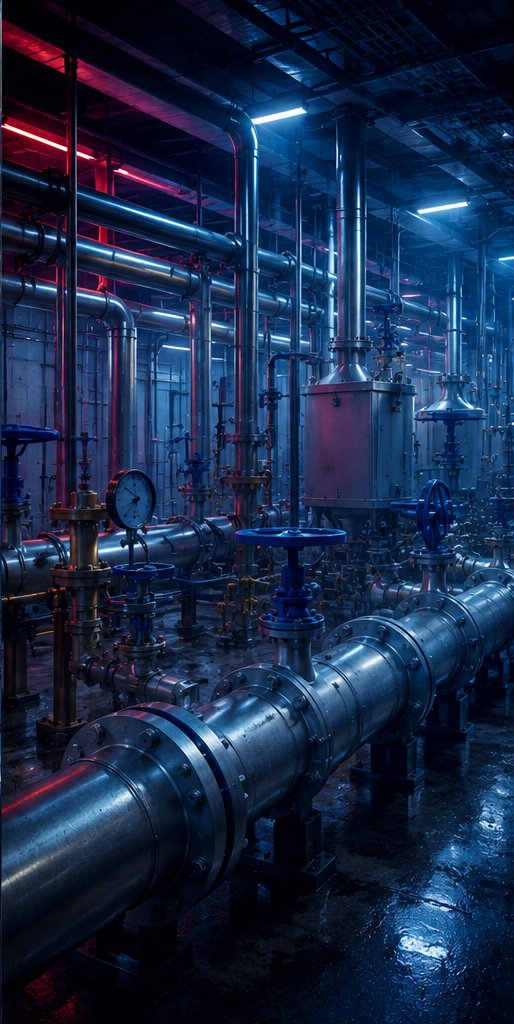 Pumping station and plumbing pipeworks
